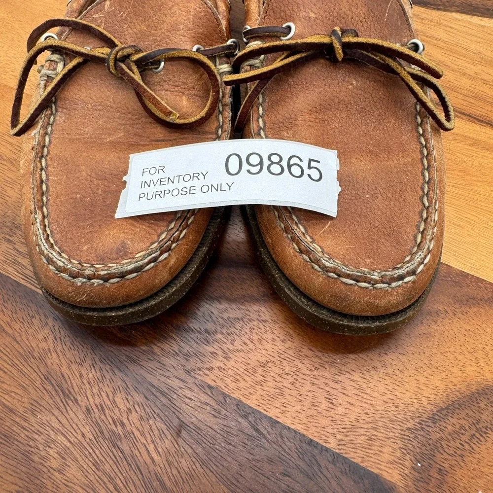 Allen Edmonds Northland Brown Leather Boat Shoes Mens Size 8.5 Handmade